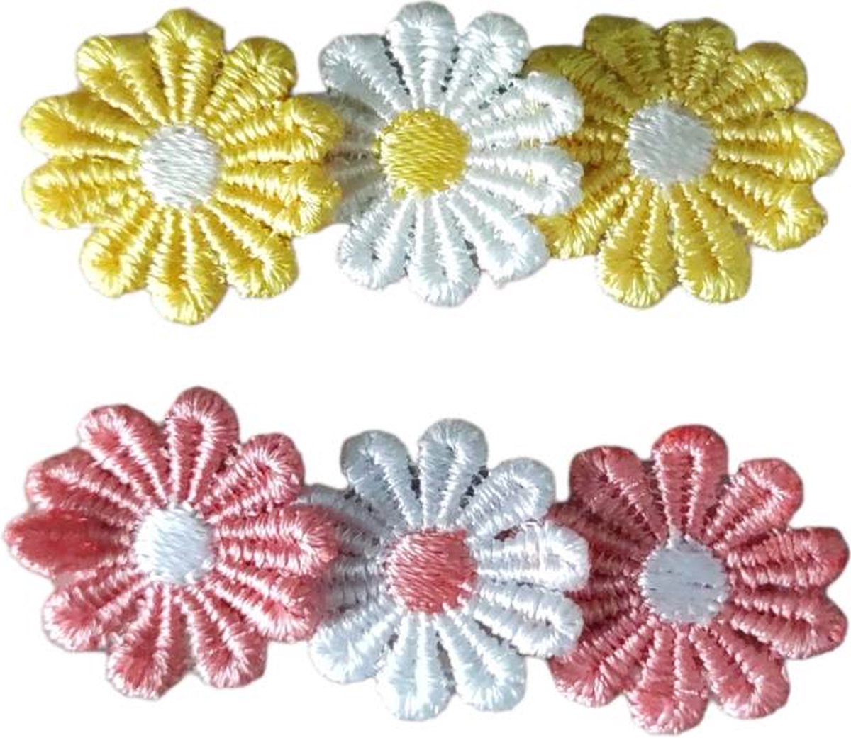 Haarspeldjes Meisje - Bloem Haarknipjes Set 2 stuks - Koraal, Wit, Geel & Crème - Kinder Haaraccessoire
