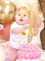 Verjaardag set-verjaardag outfit-cakesmash-kleedje-verjaardag jurk-fotoshoot kleding baby 1 jaar-baby first birthday outfit-1 jaar-eerste verjaardag-meisje-girl-jarig-feestkleding-themafeest-set Naomi (mt 86)