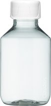 Lege Plastic Fles 100 ml PET transparant - met witte ribbeldop - set van 10 stuks - Navulbaar - Leeg