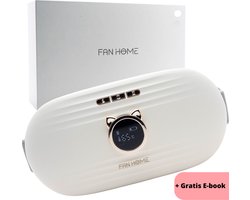 FAN HOME Luxe Menstruatie Warmteband met Tril Technologie voor Pijnverlichting - LED Display - 3 Temperatuurstanden - 3 Massagestanden - Menstruatieband - Elektrische Kruik - Menstruatiepijn - Massage Onderrug - Massagekussen - Rugmassage - Wit