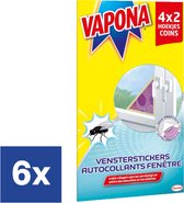 Vapona - Vensterstickers - Anti Vliegen - hoekjes - 6 x 8 (48) stuks