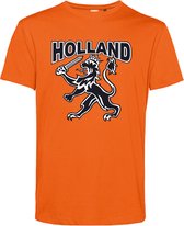 T-shirt kinderen Holland Leeuw | Oranje Shirt | Koningsdag Kleding Kinderen | Oranje | maat 104