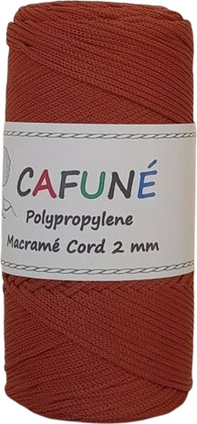 Bobbiny premium 5mm gevlochten macramé koord (terracotta Bobbiny premium 5mm gevlochten macramé koord (terracotta