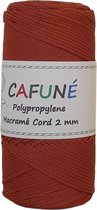 Cafuné Polypropyleen Macrame koord - 2mm - Terracotta - PP4 - Haken - Macramé - Paracord - Polyester