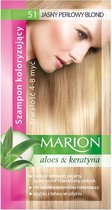 Marion Hair Color Shampoo In Sachet Lasting 4-8 Washes - 51 - Light Pearl Blonde