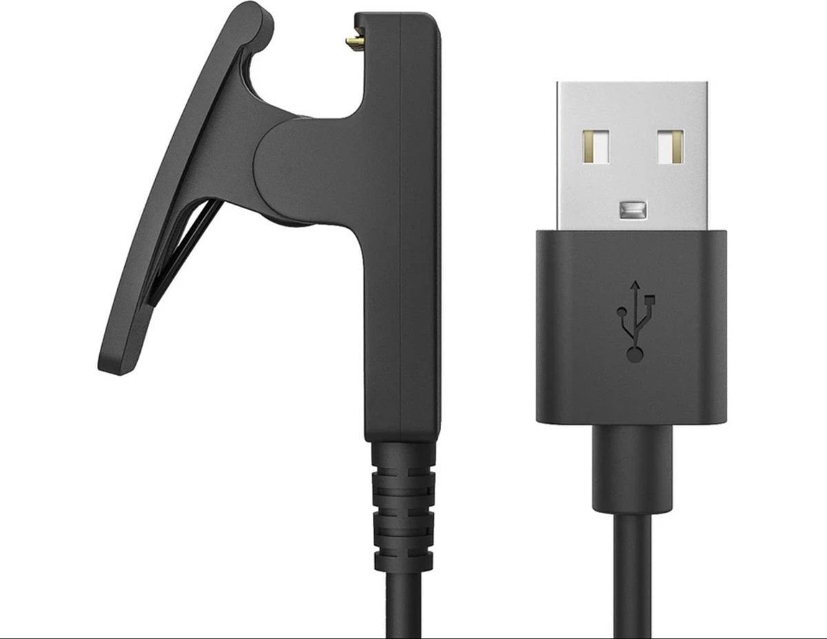 DrPhone Oplader - USB Charger Kabel - Oplaadkabel - Geschikt voor Garmin Forerunner - Zwart - DrPhone