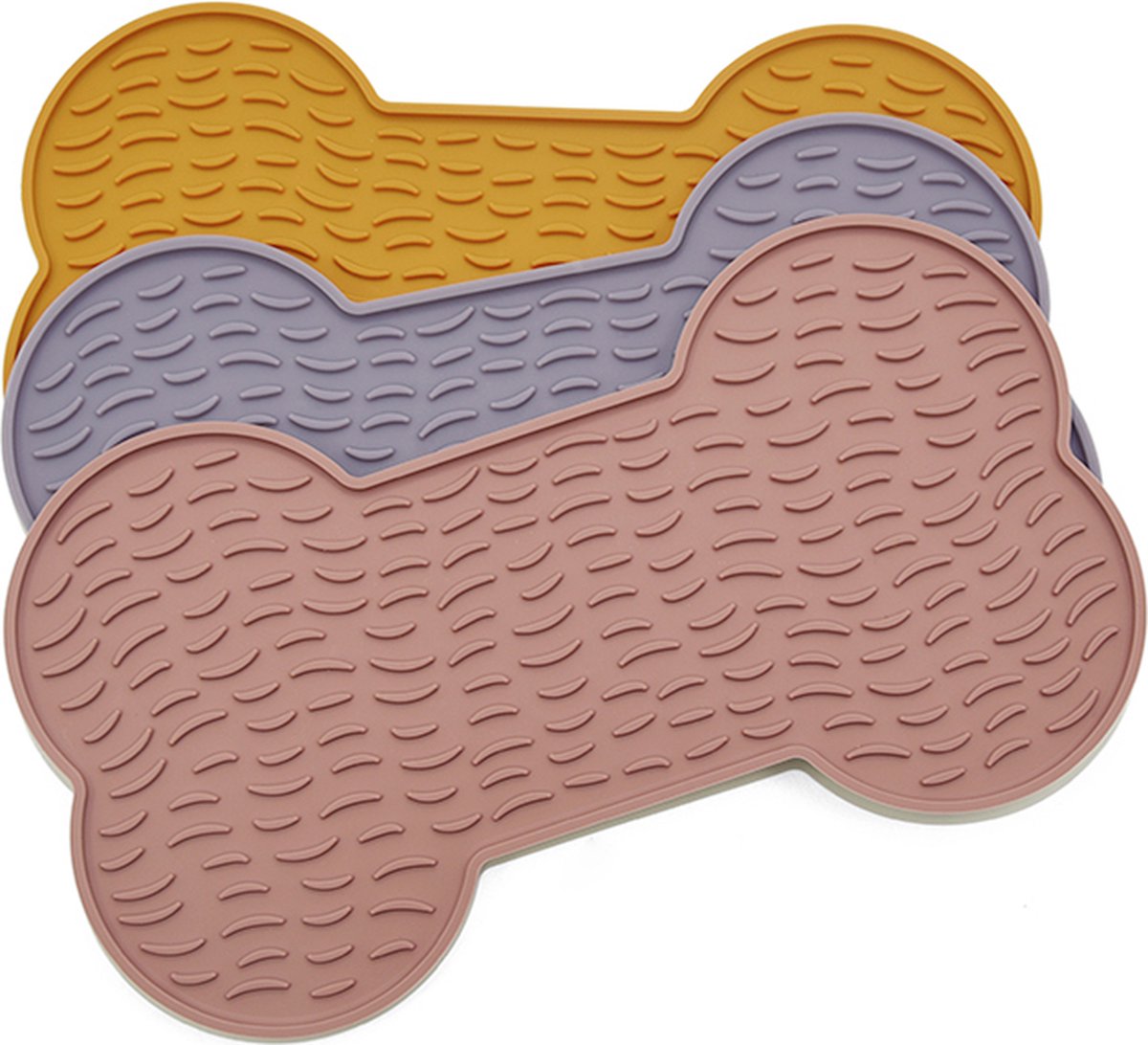 Bol.com Dogs&Co Likmat Bone Blauw voor hond of kat 20x15cm - Likmat voor hond - siliconen likmat - Slowfeeder - Voermat aanbieding