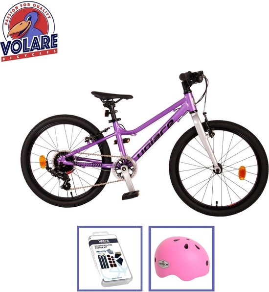 Kinderfiets, 20 inch, 7 versnellingen, rood met spatbord, geüpgraded Kinderfiets, 20 inch, 7 versnellingen, rood met spatbord, geüpgraded