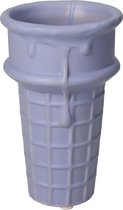 Oneiro’s Luxe Bloempot Planter Icecream Cup Fine Earthenware Lilac 9x9x15 cm – hotel chique - binnen ––– accessoires – tuin – decoratie – bloemen – mat – glans – industrieel - droogbloemen