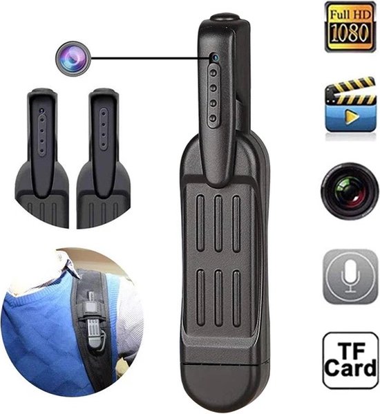 Beveiligingscamera mini camera | verborgen camera | wifi spy camera | 1080P incl. SD kaart (32GB
