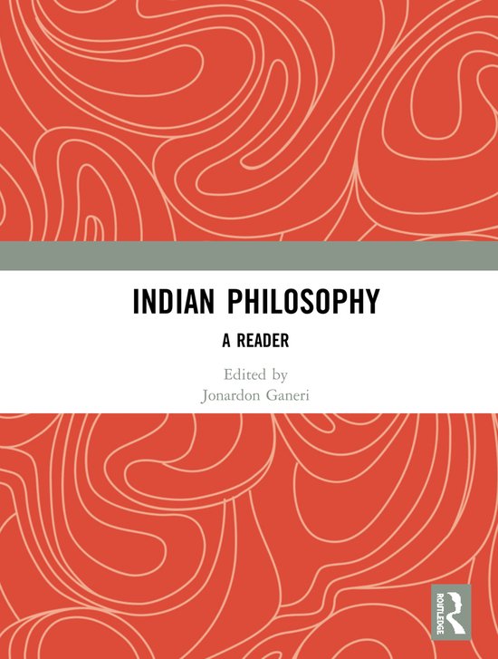 Livre intitulé 'Indian Philosophy: A Reader', édité par Jonardon Ganeri, avec une couverture rouge ornée d'un motif blanc.