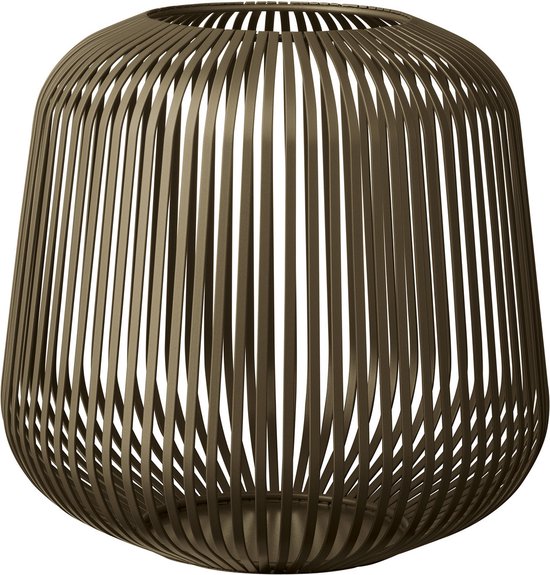 Blomus Calma Lantaarn - Grijs, Beton En Glas, Inclusief Kaars, Afmeting H 20 Cm X Ø 12 Cm