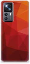 TPU Hoesje geschikt voor Xiaomi 12T | 12T Pro Polygon Red