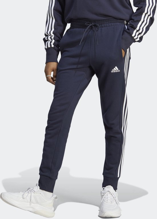 adidas Sportswear Essentials French Terry Tapered Cuff 3-Stripes Joggers - Heren - Blauw- XL