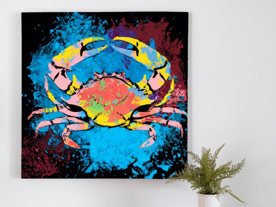 Crimson chaos crabs | Crimson Chaos Crabs | Kunst - 40x40 centimeter op Canvas | Foto op Canvas