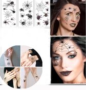 Akyol - Tattoo spinnen – spinnenweb – 3 vel met tattoos -tattoo met spin-spinnen tattoo- halloween tattoo-nep tattoo voor jongens – fantasie – nep tattoo – halloween – vleermuis – spiderman – wisbaar