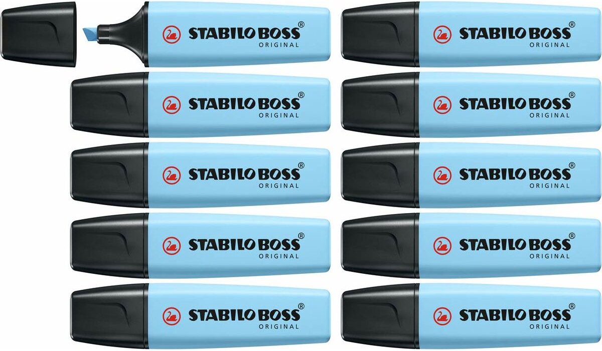 Markeerstift STABILO Boss Original 70/112 pastel luchtig blauw - 500 stuks - 10 stuks