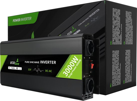 Energenie Auto omvormer 12V>220V - 1200W - Stopcontact 1 x USB - EG-PWC1200-01