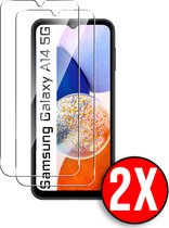 Casemania Glas Geschikt voor Samsung Galaxy A14 - Screenprotector Glas Gehard Tempered Glass - 2 Stuks