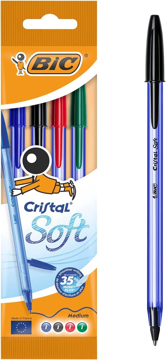 Stylo BIC Cristal Soft 1.2mm / Noir