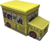 Bino The Little Mol Boîte de rangement jouet bus avec siège