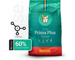 Husse Prima Plus - Hondenvoer Droog, Hondenbrokken, Droogvoer, Hondenvoeding - 100% Natuurlijk - 3 x 2 kg