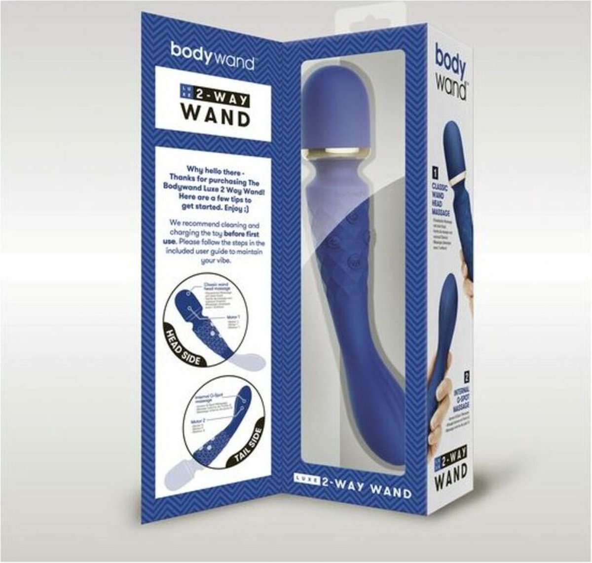 Goedkoopste Bodywand - Luxe 2-Way Wand Large Blauw