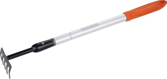 BLACK+DECKER Tuinhark 5-Tands - Verstelbaar 66 tot 100 CM - Koolstofstaal, Glasvezel en PVC - Oranje/Zwart van BLACK+DECKER — afbeelding 2