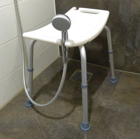 Douchekruk in hoogte verstelbaar Wit Met douchekop houders en