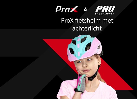 Kinderhelm met Licht ProX - Paars - Fietshelm voor kinderen - 47/53cm |  bol.com