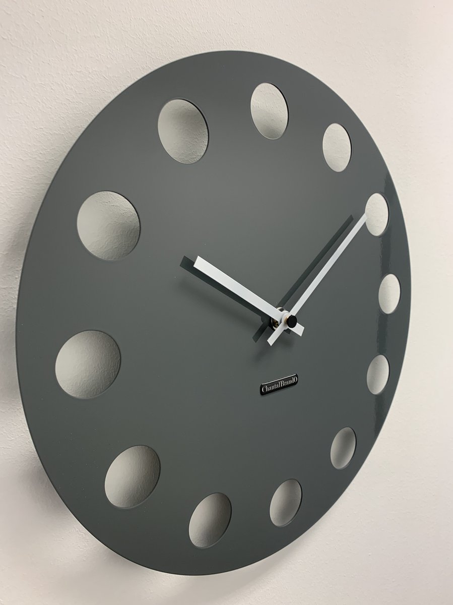 Wandklok ChantalBrandO CETARA NARDO GREY -- MODERN DESIGN --