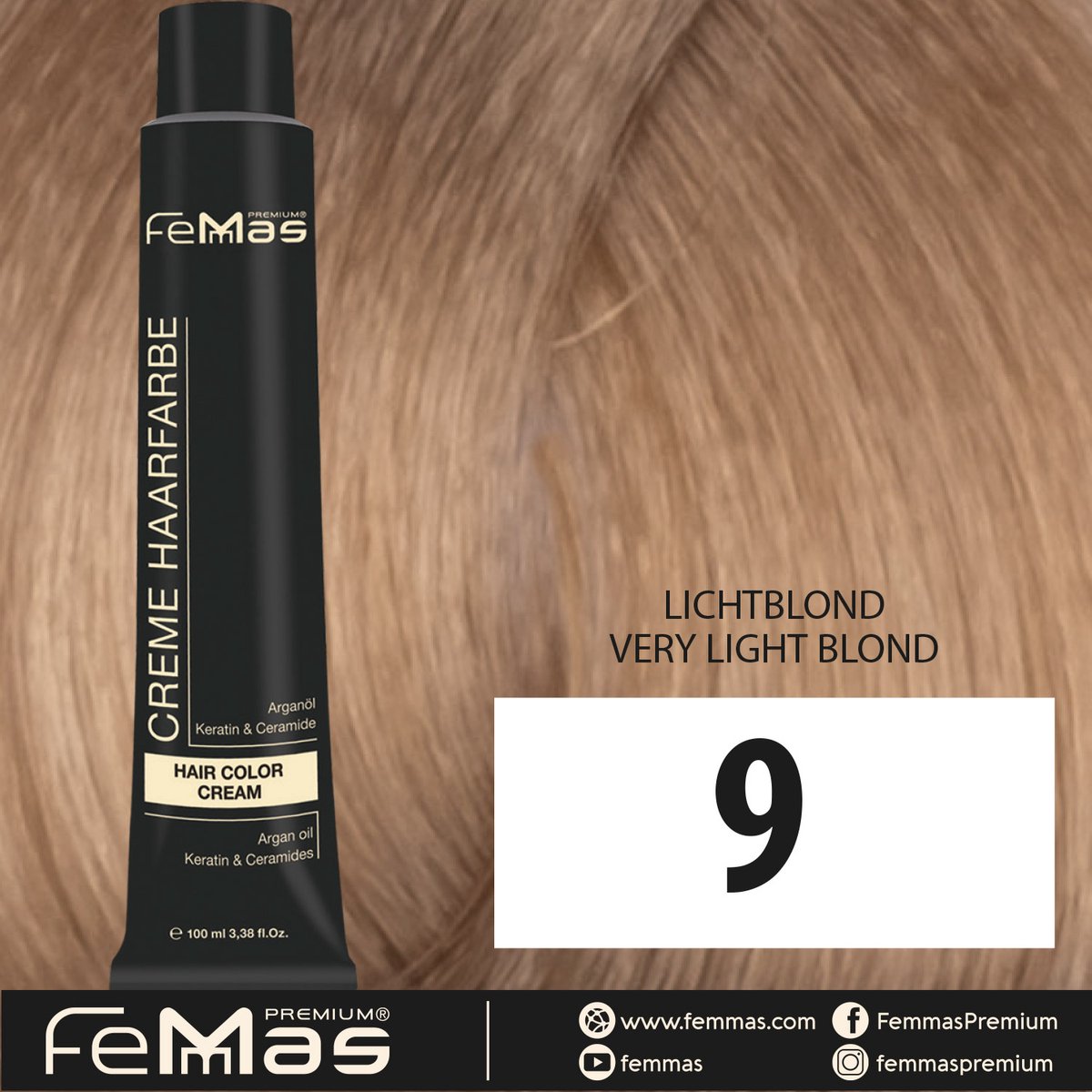 Femmas (9) - Haarverf - Lichtblond - 100ml