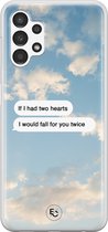 Hoesje geschikt voor Samsung Galaxy A13 4G - Love quote - Soft Case - TPU - Tekst - Blauw - ELLECHIQ