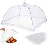 Capuche anti-mouches 2 pièces - protège vos aliments - mouches - couvre filet - Pliable - Hauteur : 24,5 cm Largeur : 40cm