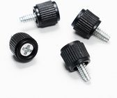 Black Thumbscrew for Computer Case - Set of 100 pcs - Easier, Fastener, Toolless Access