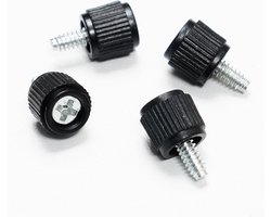 Black Thumbscrew for Computer Case - Set of 100 pcs - Easier, Fastener, Toolless Access