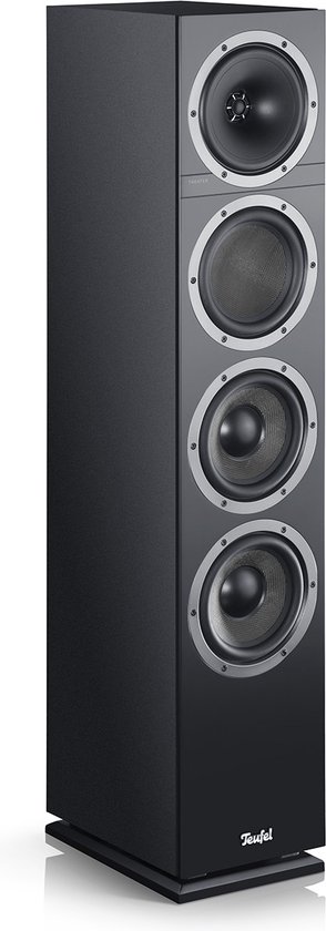 Teufel Theater 500 - Vloerstaande speakers met 3-kanaals systeem en 2 zware woofers - Set van 2 - zwart
