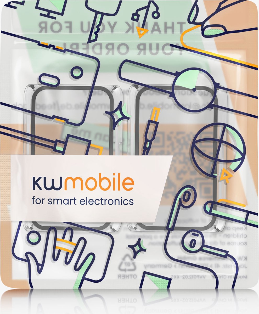 kwmobile 2x smartwatch hoes compatibel met Huawei Band 10/9 / 8 hoesje - Siliconen cover - Activity tracker case in transparant