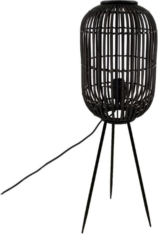 DKNC - Staande lamp Essen - Bamboe - 30x30x97cm - Zwart