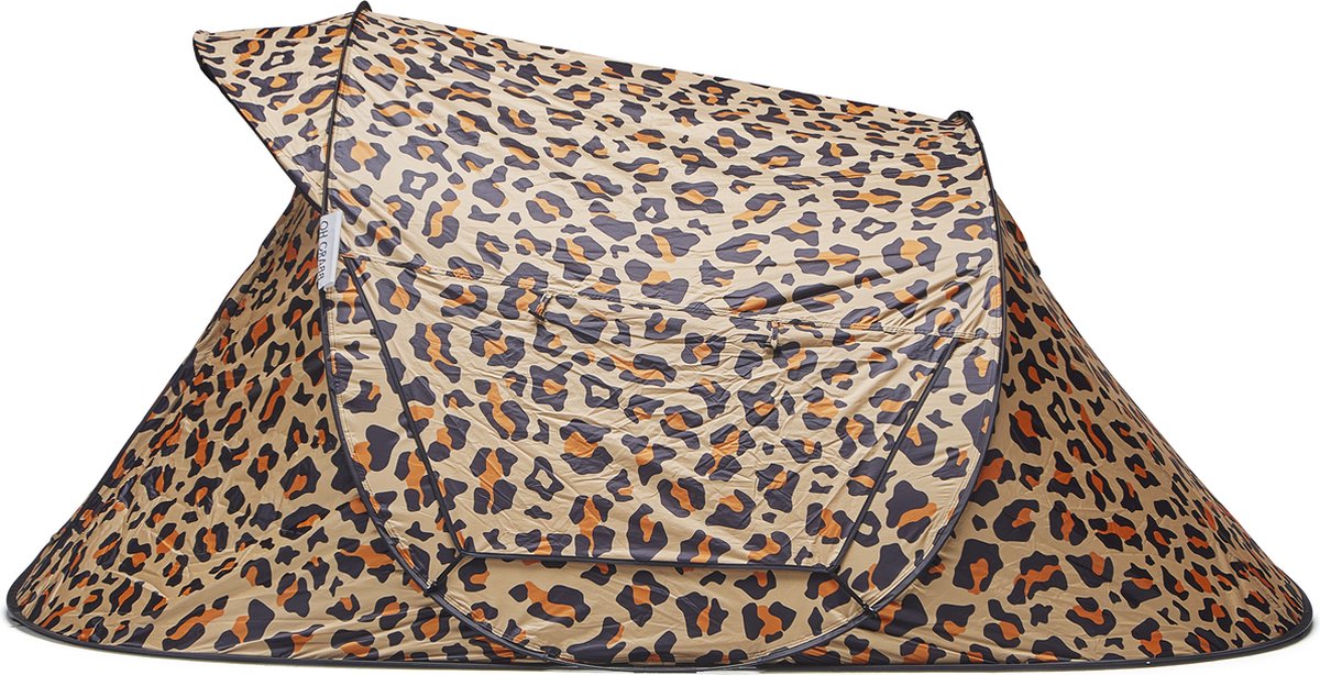 Oh Crabb pop up tent - festival tent - speeltent - ruime 2/3 persoons tent - 215x253 cm - panter, jungle - lichtgewicht - festival, camping en kindertent – foto 3
