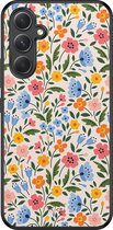 Hoesje geschikt voor Samsung Galaxy A54 - Romantische bloemen - TPU Hard Case Backcover - Multi - Mooie Telefoonhoesjes