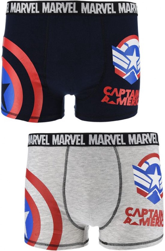 Original Marvel Avengers Captain America heren boxershorts two-pack set - maat L - onderbroek 2-pack premium comfort