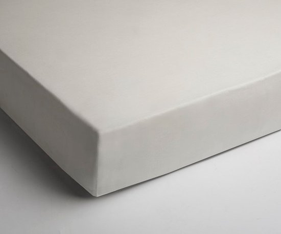 Hoeslaken Topper en Katoen de Coton - Double - 160x200 cm - Crème