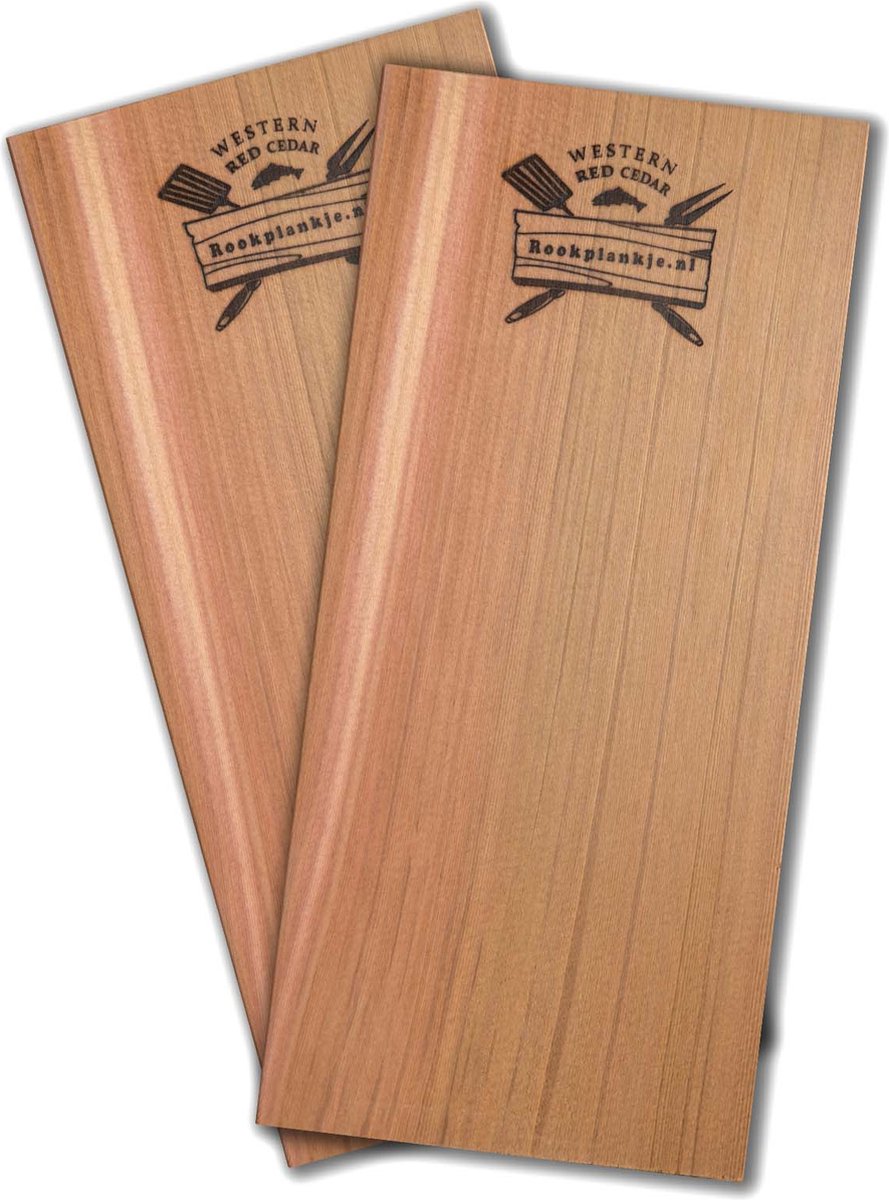 Rookplankje.nl - Western Red Cedar Rookplanken - 2 stuks - Cederhout - BBQ Rookhout