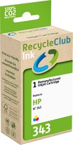 RecycleClub inktcartridge - Inktpatroon - Geschikt voor HP - Alternatief voor HP 343 Kleur 22ml - 605 pagina's