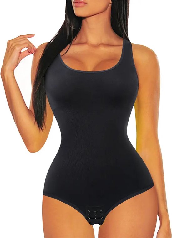 Body Shaper pour femme -Top Shapewear avec levage des fesses et contrôle du ventre- Tissu extensible doux - Couleur noire-Taille XL/ XXL