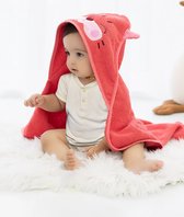 SNS Baby | 100% Katoen | Baby Inbakerdoek | Kat | 75 x 75cm | Knuffelig & Absorberend | Baby Handdoek met Cap | Baby Badhanddoek | badhanddoek | Babyhanddoek | Voorgestelde handdoek