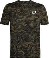 Under Armour T-Shirt UA Kurzarm-Oberteil mit Allover-Logo Black-L (US LG)