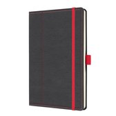 Sigel notitieboek - Conceptum - A5 - 194 pagina's - 80 grams - dots - grijs/rood - SI-CO695