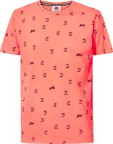 Petrol industries men t-shirt ss classic print in de kleur oranje.